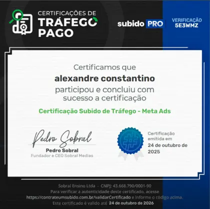 Certificação Meta Ads