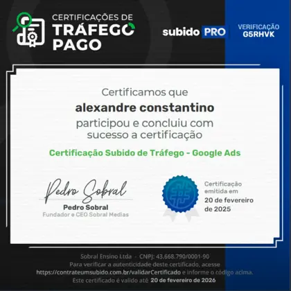 Certificação Google Ads